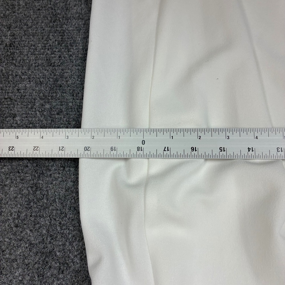 Jules & Cleo White Ruched Surplice Cocktail Dress Rhinestone Straps Size 16 - Picture 8 of 11